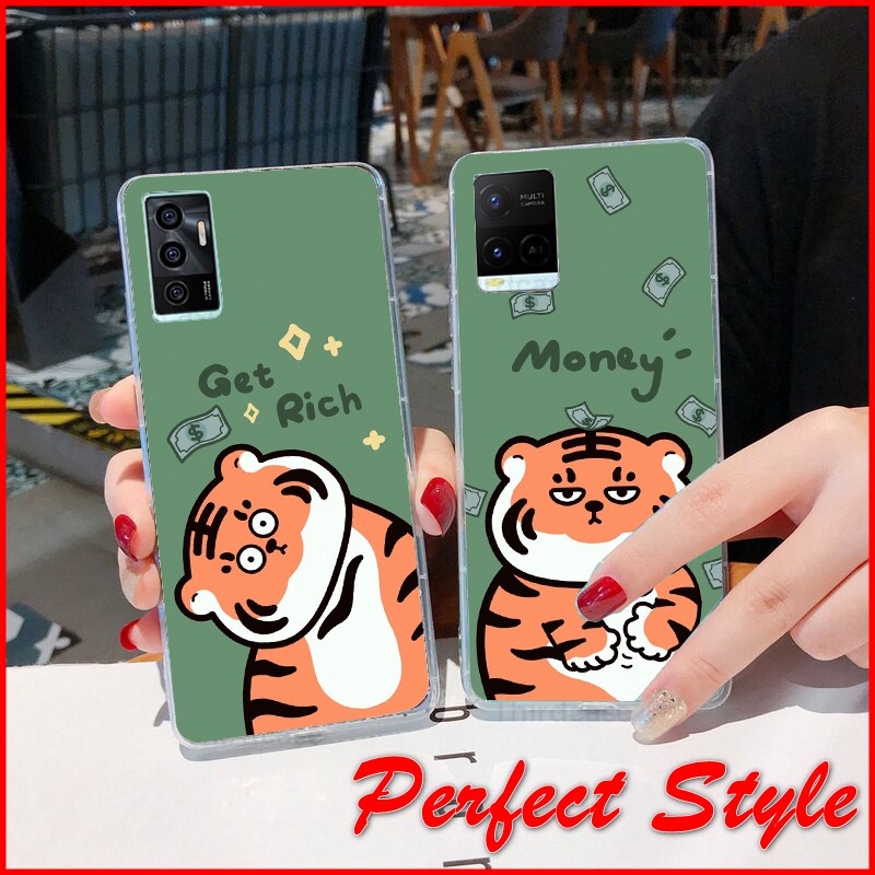 UV tiger เคสซิลิโคนสําหรับ vivo Y72 5g Y53s 5g Y02s T1x Y22 Y22s Y35 Y16 y02a y02t