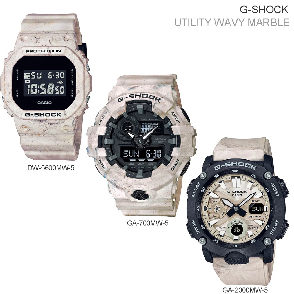 นาฬิกาข้อมือ Casio G-shock UTILITY WAVY MARBLE รุ่น DW-5600WM-5A GA-700WM-5A GA-2000WM-5A