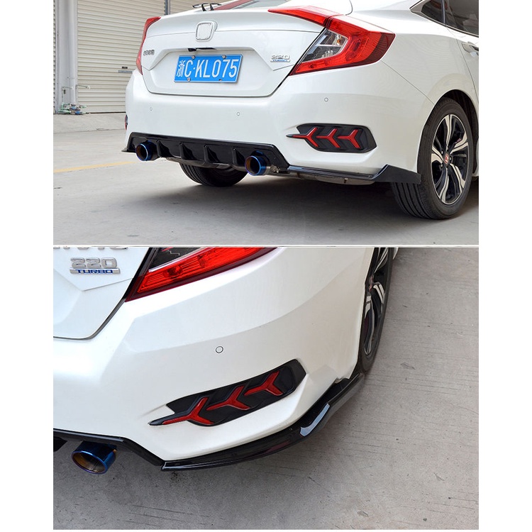 สำหรับ Honda New Civic 2016-2021 Modify จอบด้านหน้า Ten Generation Civic Front Shovel ริมฝีปากหน้าป้องกันการชนกันขนาดเล็กรอบมุมเล็ก Modify - รูปที่ 2