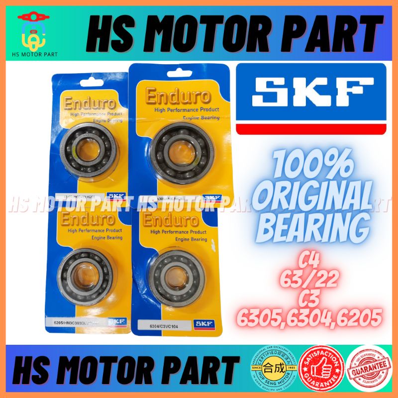 SKF Enduro Bearing 6205,6304,6305,63/22 (C3 & Ceramic C4