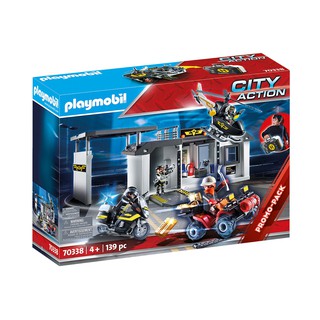 Playmobil 70338 Take Along Tactical Unit Headquarters แอ็คชั่นฟิกเกอร์ เซ็ตโปรโมชั่น สำนักงานใหญ่ S.W.A.T กระเป๋าหิ้ว