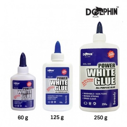Dolphin PVA POWER WHITE GLUE ( 60G / 125G & 250G )