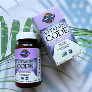 วิตามินและแร่ธาตุรวม สำหรับสตรีก่อนคลอด-หลังคลอด Vitamin Code RAW Prenatal 90 Vegetarian Capsules (Garden of Life®)