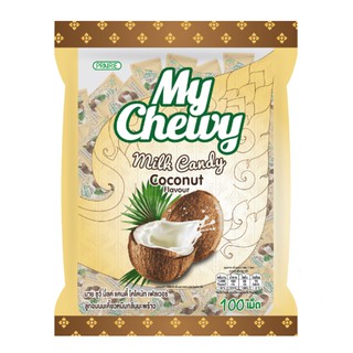 ลูกอม มาย ชูวี่ มิลค์ แคนดี้ มะพร้าว เฟลเวอร์ 100 เม็ด 360 g.My Chewy Milk Candy Coconut Flavor 100 tablets 360 g.