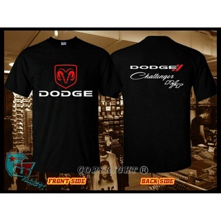 ใหม่ เสื้อยืดผ้าฝ้าย 100% พิมพ์ลายโลโก้ Dodge Challenger R T ของขวัญวันเกิด สําหรับผู้ชายS-5XL