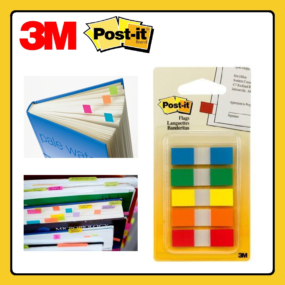 3M Post It Flag Small 683-5CF 0.47x1.7 (25s x 5colors)