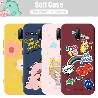 กรณี Flower Cartoon Animals Soft Phone Case OnePlus 6 6T 7 One Plus 7T 8 Pro