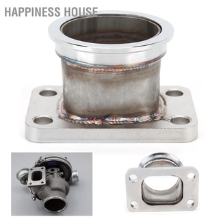 Happiness House อะแดปเตอร์แปลงหน้าแปลนเทอร์โบ สเตนเลส สําหรับ T3 4-Bolt เป็น 2.5 นิ้ว V-Band