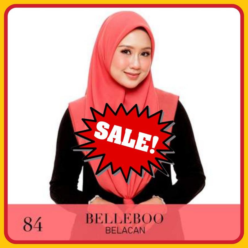 !! !️ [84] Belacan - TUDUNG BAWAL BELLABOO PLAIN BIDANG 45+