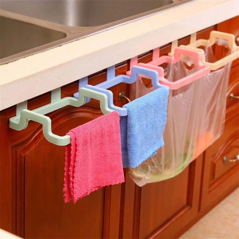 Walfos Creative Indoor Garbage Bag Organizer Storage Towel Rack