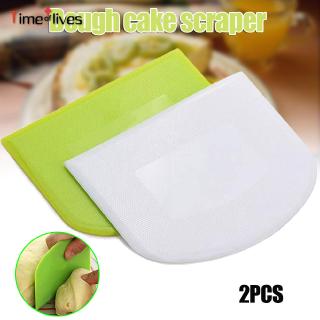 TF▶ 2 Pcs Dough Scraper Bowl Scraper Cutter Multipurpose for Bread Dough Cake Fondant