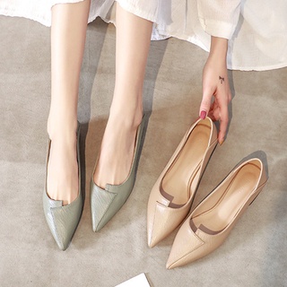 💕🌈🔥นิ้วเท้าแหลมมีสไตล์สวมใส่สบายและระบายอากาศได้ดีไซน์มินิมอ…