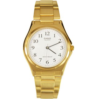 Casio นาฬิกาข้อมือ ผู้ชาย สายสเตนเลสสตีล รุ่น MTP-1130N-7B (
White/Gold )