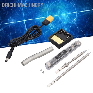 Orichi ชุดหัวแร้งไฟฟ้าดิจิทัล พร้อมขาตั้ง ประแจหกเหลี่ยม แบบพกพา Dc12V‐25V