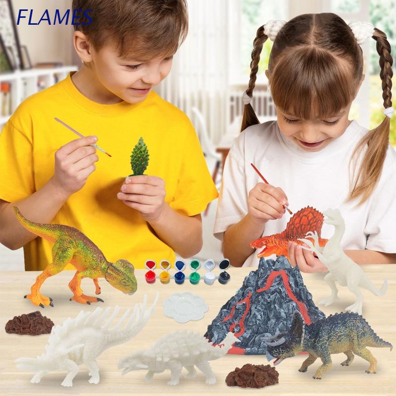 FL Large Unpainted Dinosaur Interactive Painting Toy for Kids Brain ...