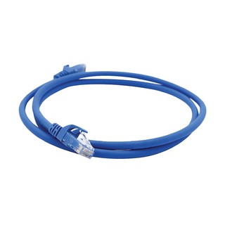 สาย Lan เชื่อมต่ออินเตอร์เน็ต สายนำสัญญาณเครือข่าย Ethernet CAT6 FIBRECONNEX 1 ม. สีฟ้า LAN CABLE FIBRECONNEX CAT6 1M BL