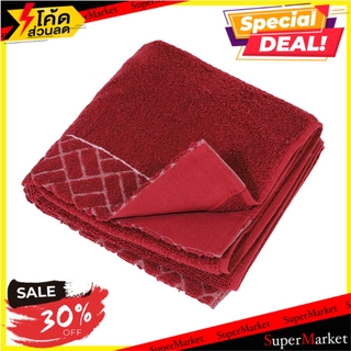 ผ้าขนหนู H&amp;L STYLE MOSAIC 16X32 นิ้ว สีแดง ผ้าเช็ดผม TOWEL H&amp;L STYLE MOSAIC 16X32" RED