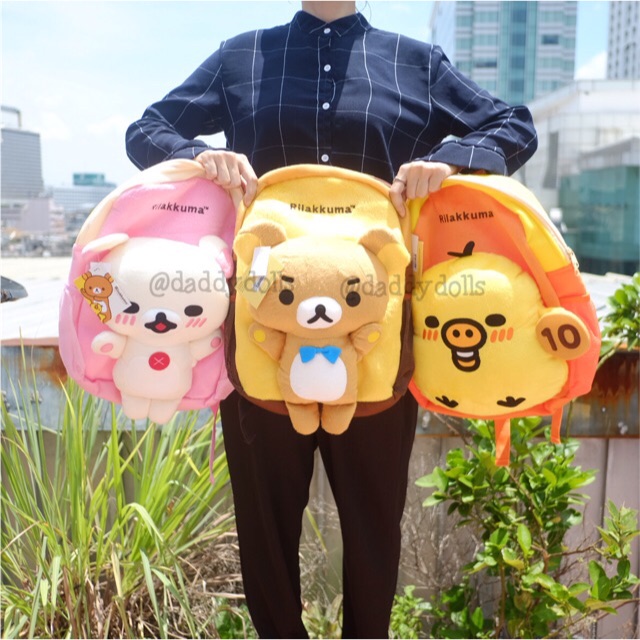 กระเป๋าเป้ ติดตัว Rilakkuma คุมะ & Korilakkuma โคริลัคคุมะ & Tori โทริ Easy 14นิ้ว