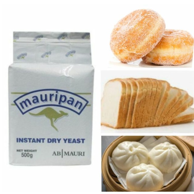 ยีสต์ ตราจิงโจ้ สีทอง (Mauripan Brand Gold Label Instant Dry Yeast) บรรจุ 500 กรัม