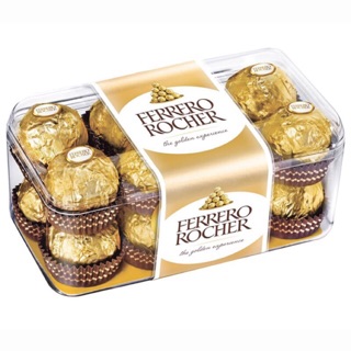 Ferrero Rocher เฟอร์เรโร่ รอชเชอร์ ช็อคโกแลต 16 ลูก  ของแท้นำเข้า ช็อกโกแลต เฟอเรโร่  [16 ลูก] [หมดอายุ 01/2022