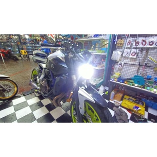 ไฟหน้าLED MT07 หลอดไฟหน้าLEDตรงรุ่นYamaha MT07แถมไฟหรี่สีขาว1ดวง