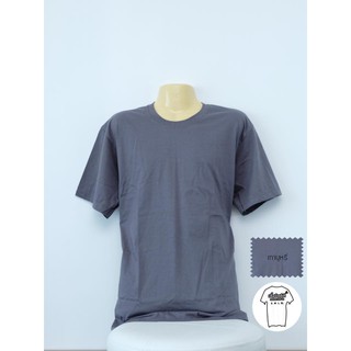 เสื้อยืด  เสื้อยืดสีพื้น Cotton 100% เทาบุหรี่ "ผ้านุ่ม ใส่สบาย"  มีเก็บปลายทาง