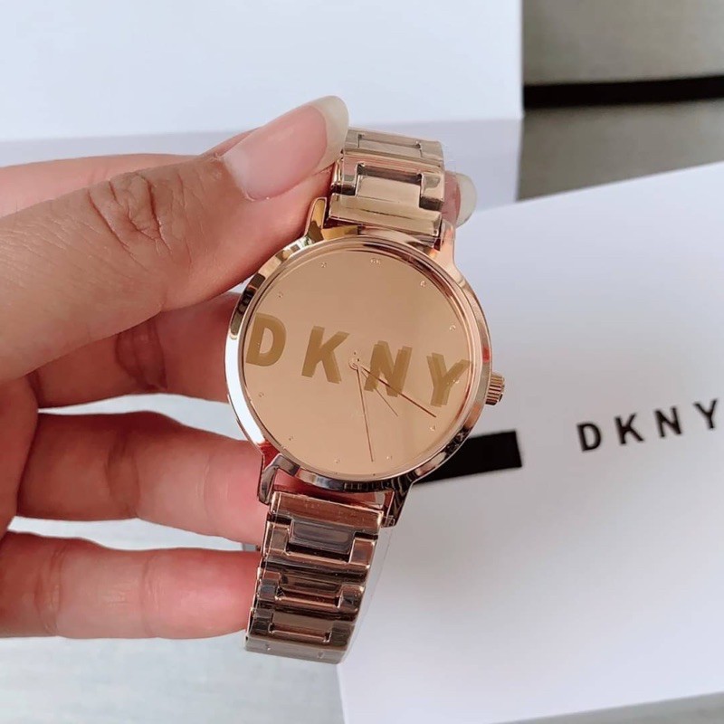 (ผ่อน0%) นาฬิกา Dkny Women's The Modernist Rose Gold Round Stainless Steel Watch - NY2839 32 มม. สแตนเลส สีโรสโกลด์