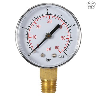 เครื่องวัดแรงดันน้ํา 50 มม . 0~60 Psi 0~4 Bar