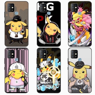 เคส Infinix Hot 10 10i Hot10 Play Smart 5 Pro Case การ์ตูน Pikachu Soft Black เคสซิลิโคน โทรศัพท์มือถือ เคส