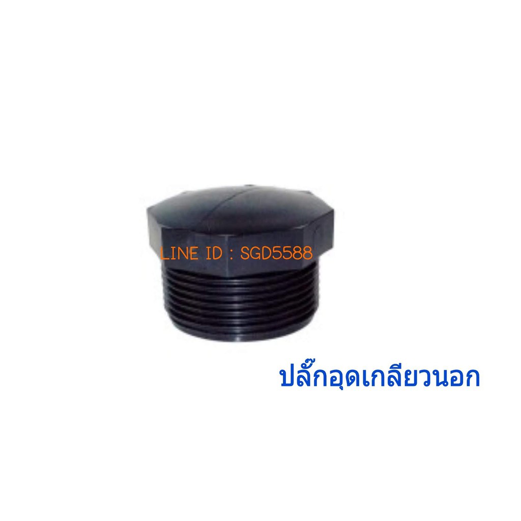 ปลั๊กอุดเกลียวนอก (1 ตัว/แพ็ค) EPM ดำ
