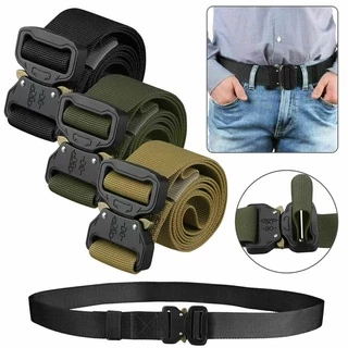 พร้อมส่ง!! เข็มขัดผู้ชาย ทหารยุทธวิธี หัวเหล็ก แข็งแรง เข็มขัดสำหรับ unisex ขนาด 3.7 cm 45นิ้ว ( P13 )