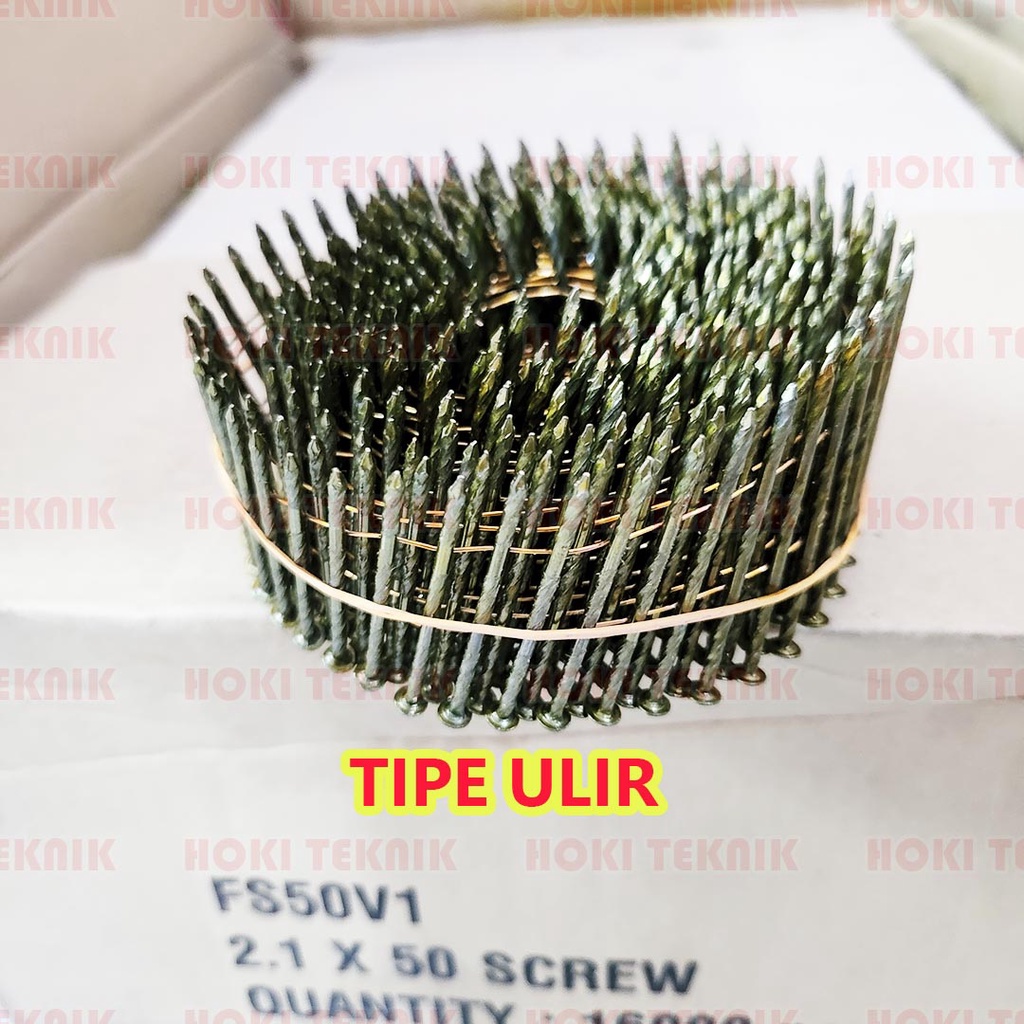 5 ซม. เกลียวม้วนเล็บ FS50V1 Coil Palette Nails - 400 ชิ้น