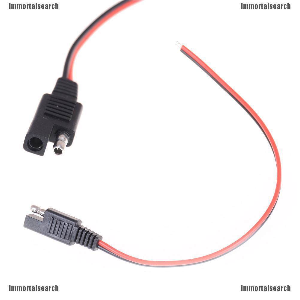 【ICE】 30CM 18AWG Battery Tender SAE DIY Cable DC Power DIY Cable Connector
