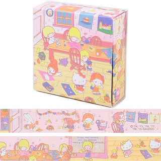 Masking Tape เทปตกแต่ง ลายรวม Sanrio Characters ลาย Play ขนาด 1.5 ซม. x 10 ม.