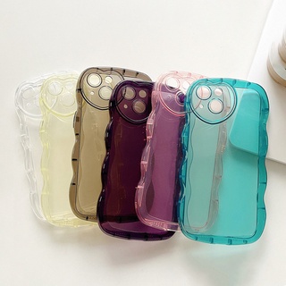 เคสโทรศัพท์มือถือแบบนิ่ม TPU ใส กันกระแทก กันรอยเลนส์กล้อง ทรงหัวใจ สีแคนดี้ สําหรับ iPhone 13 12 Pro 11 Pro Max