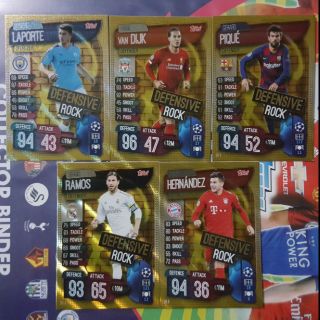 Match Attax Extra 19/20 Defensive Rock 5 ใบ