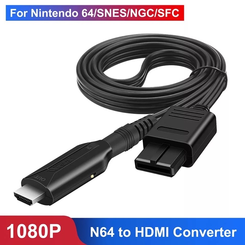 HD N64 To HDMI Converter HD Link สำหรับ N64/GameCube/SNES Plug And Play 1080P Nintendo 64 To HDMI Co