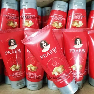 Praew แพรว E Sweet Almond Cream ครีมบำรุงผิว ผสมวิตามินอี น้ำมันอัลมอนด์ ป๋าสันติ หมอนอกกะลา santi manadee สันติมานะดี