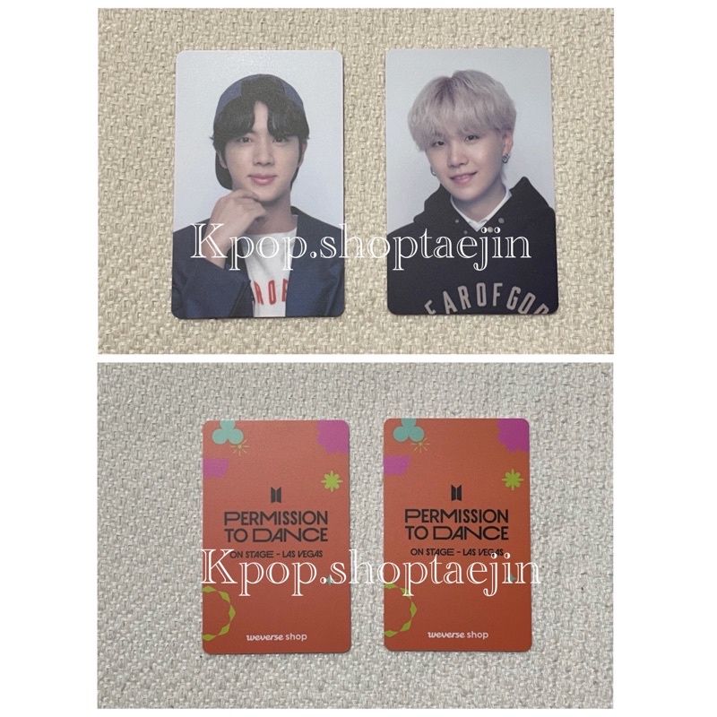 พร้อมส่ง การ์ด BTS คอนลาสเวกัส : Jin/Suga