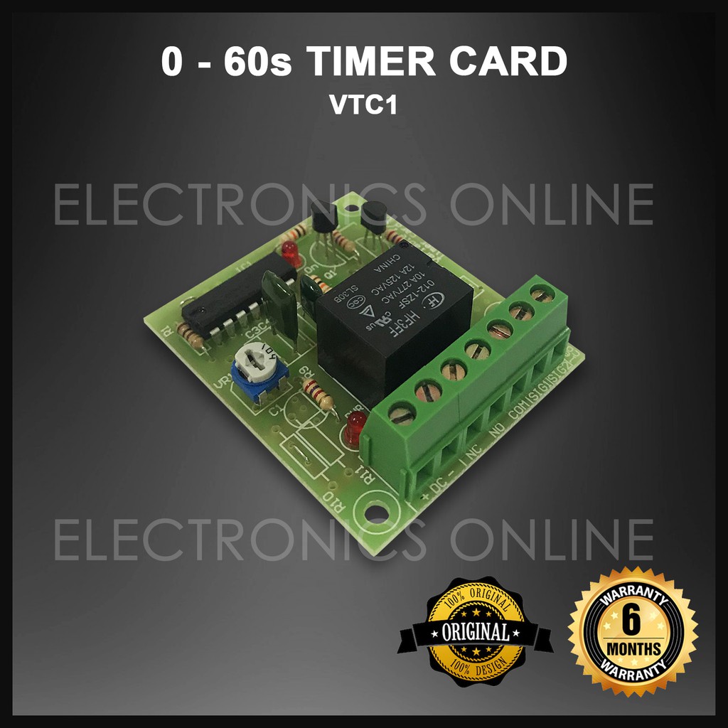 0 - 60s Delay Timer Card DC12V DC24V Cikachi Timer Delay Timer Relay ANLY AH3-1 Automation CCTV Secu