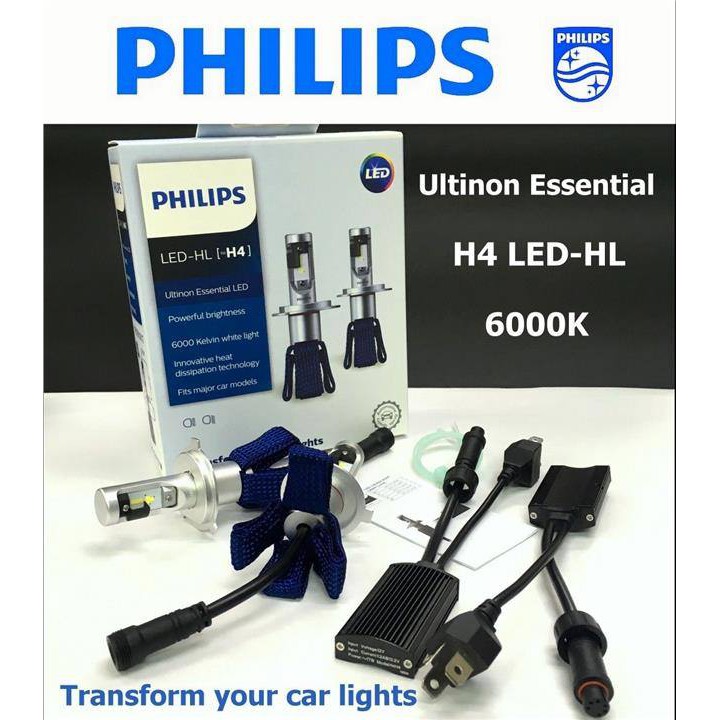 หลอดไฟหน้า PHILIPS LED ขั้ว H7  6000K ของแท้