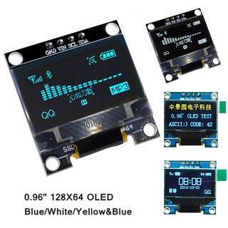 Dharma ใหม่ โมดูลหน้าจอ LCD SSD Arduino OLED I2C IIC 0.96 นิ้ว 128X64 SSD1306