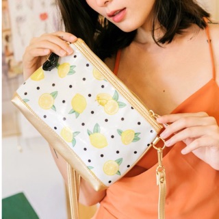 KEPT Petite Crossbody Bag กระเป๋าสะพายข้างรุ่นPetite ลายPolkadot Lemonade (Limited Edition)