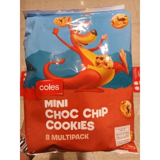 Coles Mini Choc Chip Cookies  มินิบิสกิต   โคลส์ 180 กรัม