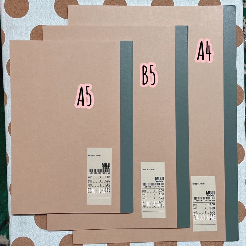 MUJI สมุดโน้ต : ((N O T E    B O O K)) แบบเย็บกี่ | สันกาว จากมูจิ