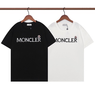 เสื้อยืดแขนสั้นลําลอง เนื้อผ้าฝ้าย ปักลายตัวอักษร MONC&amp;R แฟชั่นสตรีท สําหรับผู้ชาย และผู้หญิงS-5XL