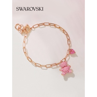 Swarovski สร้อยข้อมือ จี้ตุ๊กตาหมี หัวใจ ของขวัญแฟนสาว