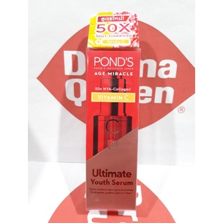 สูตรใหม่ Ponds Age Miracle Ultimate Youth Serum 30g 50X Hya-Collagen + 50X Vitamin C Ethyl