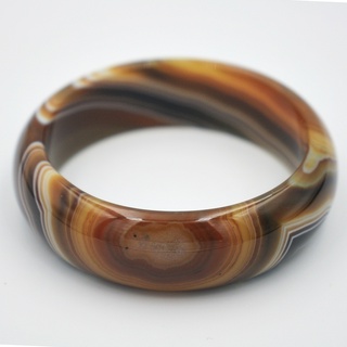 กำไลอาเกต Agate bangle หน้ากว้าง 21 มม. วงใน 62 มม.