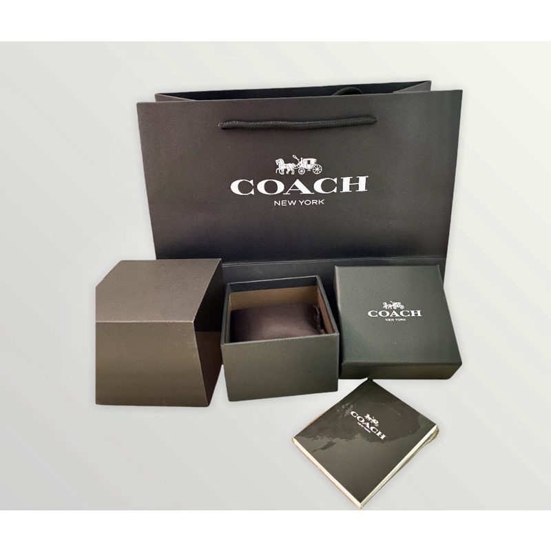 กล่องนาฬิกาแบรนด์coachพร้อมถุงกระดาษและคู่มือ